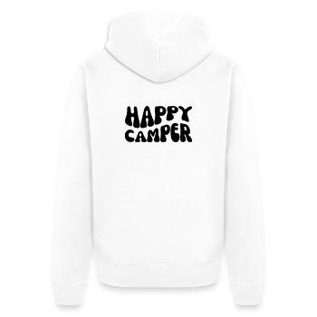 Campeur heureux - Veste à capuche bio Premium Unisexe - blanc - Dos - Thijin (182cm)