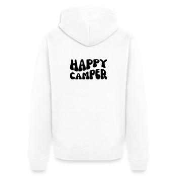 Campeur heureux - Veste à capuche bio Premium Unisexe - blanc - Dos - Thijin (182cm)