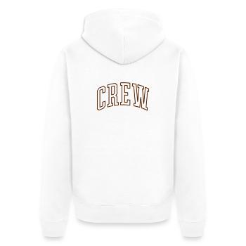 Crew Outline - Unisex Premium Organic Zip Hoodie - white - Back - Thijin (182cm)