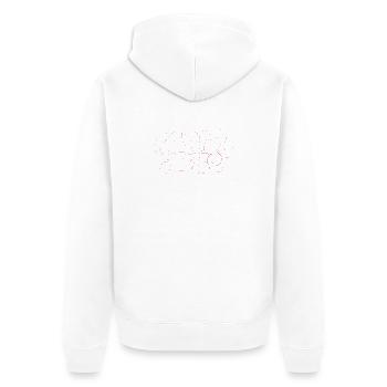 Karlsruhe Throw-up Bubble Style Street Art Souvenir - Unisex Premium Organic Zip Hoodie - white - Back - Thijin (182cm)