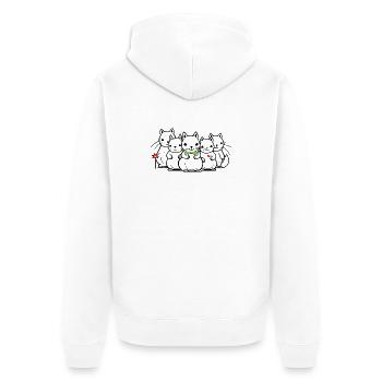 kleine Hamster - Unisex Premium Bio Zip Hoodie - Weiß - Hinten - Thijin (182cm)