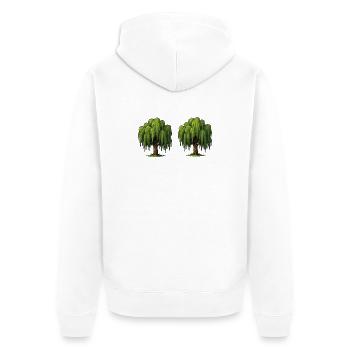 Scène du double saule - Veste à capuche bio Premium Unisexe - blanc - Dos - Thijin (182cm)