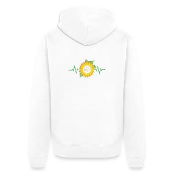 Floristik Florist Blumenhändler Blumenstrauß - Unisex Premium Bio Zip Hoodie - Weiß - Hinten - Thijin (182cm)