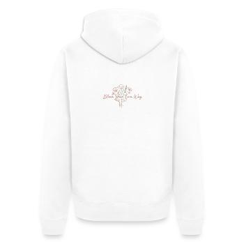 Fleuris sur ton propre chemin - Veste à capuche bio Premium Unisexe - blanc - Dos - Thijin (182cm)