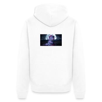 Jackpot of Burnout - Vaporwave Aesthetic Meme - Unisex Premium Organic Zip Hoodie - white - Back - Thijin (182cm)