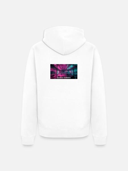 Monday Morning - Office Shark Meme - Unisex Premium Organic Zip Hoodie - white