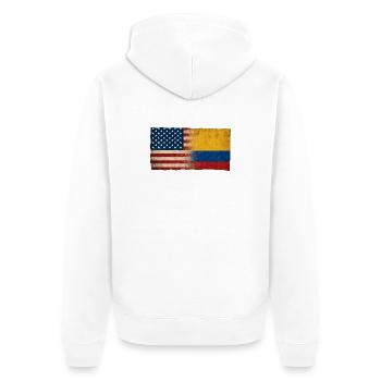 USA Paraguay Freundschaft Flagge Identität - Unisex Premium Bio Zip Hoodie - Weiß - Hinten - Thijin (182cm)
