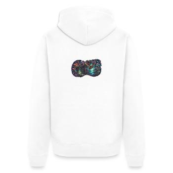 Sentier du Dragon de la Forêt Nocturne - Veste à capuche bio Premium Unisexe - blanc - Dos - Thijin (182cm)