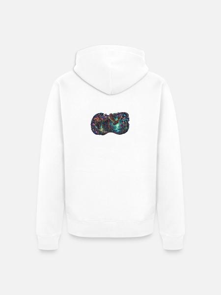 Nachtwald Drachenpfad - Unisex Premium Bio Zip Hoodie - Weiß