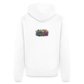 Le normal peut être n’importe quel motif de graffiti - Veste à capuche bio Premium Unisexe - blanc - Dos - Thijin (182cm)