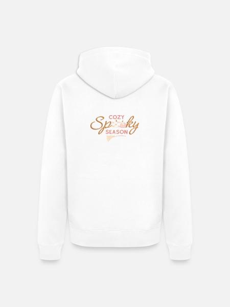 Cozy Spooky Season Design - Unisex Premium Bio Zip Hoodie - Weiß