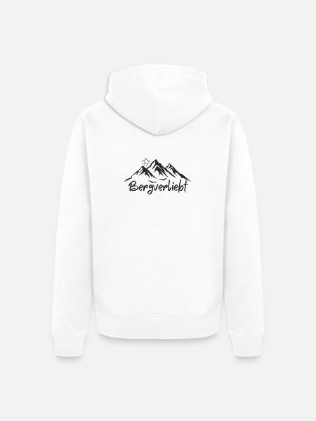 Bergverliebt - Unisex Premium Bio Zip Hoodie - Weiß