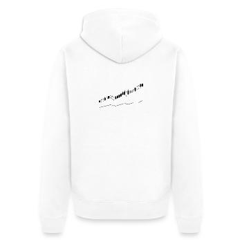 Bullenmarkt-Candlestick-Graph - Unisex Premium Bio Zip Hoodie - Weiß - Hinten - Thijin (182cm)