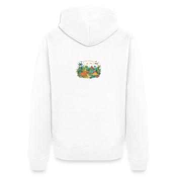 Dino Welt: bunte Urzeit-Szene - Unisex Premium Bio Zip Hoodie - Weiß - Hinten - Thijin (182cm)