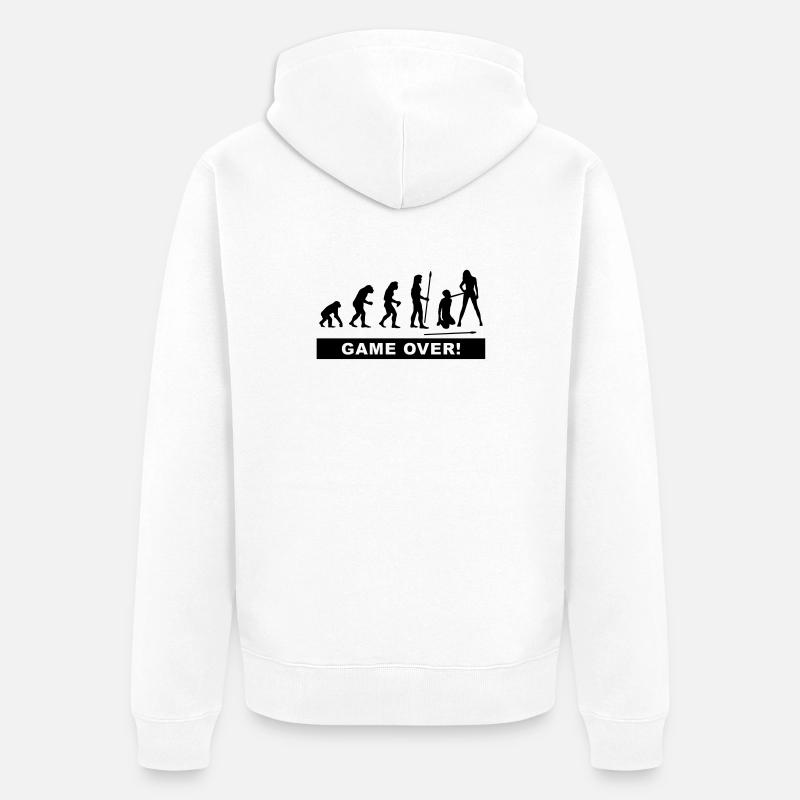 evolution_wedding2 - Unisex Premium Bio Zip Hoodie - Weiß