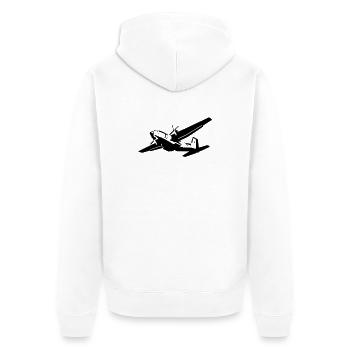 c160 - Unisex Premium Organic Zip Hoodie - white - Back - Thijin (182cm)