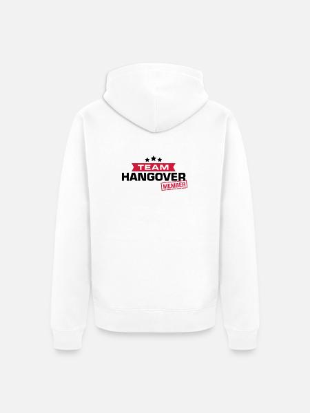 hangover team - Unisex Premium Bio Zip Hoodie - Weiß