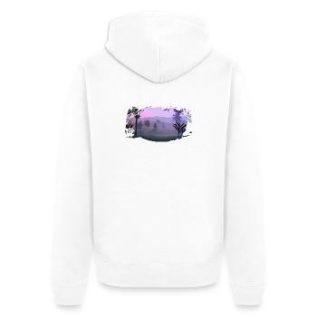 landscape - Unisex Premium Organic Zip Hoodie - white - Back - Thijin (182cm)