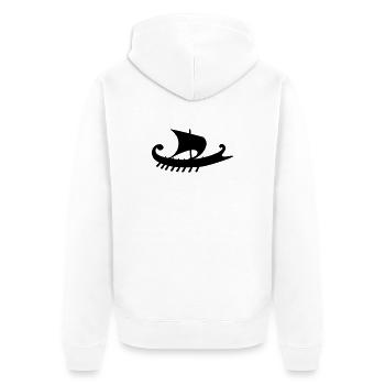 Empuriabrava - Unisex Premium Organic Zip Hoodie - white - Back - Thijin (182cm)