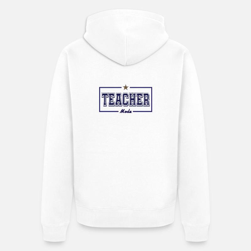 Mode enseignant(e) ( Anglais ) - Veste à capuche bio Premium Unisexe - blanc