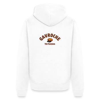 gavroche, poulbot, titi Parisien - Veste à capuche bio Premium Unisexe - blanc - Dos - Thijin (182cm)