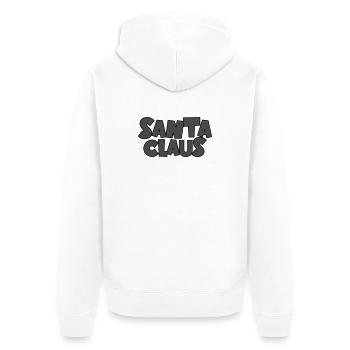 Santa Claus Weihnachten - Unisex Premium Bio Zip Hoodie - Weiß - Hinten - Thijin (182cm)