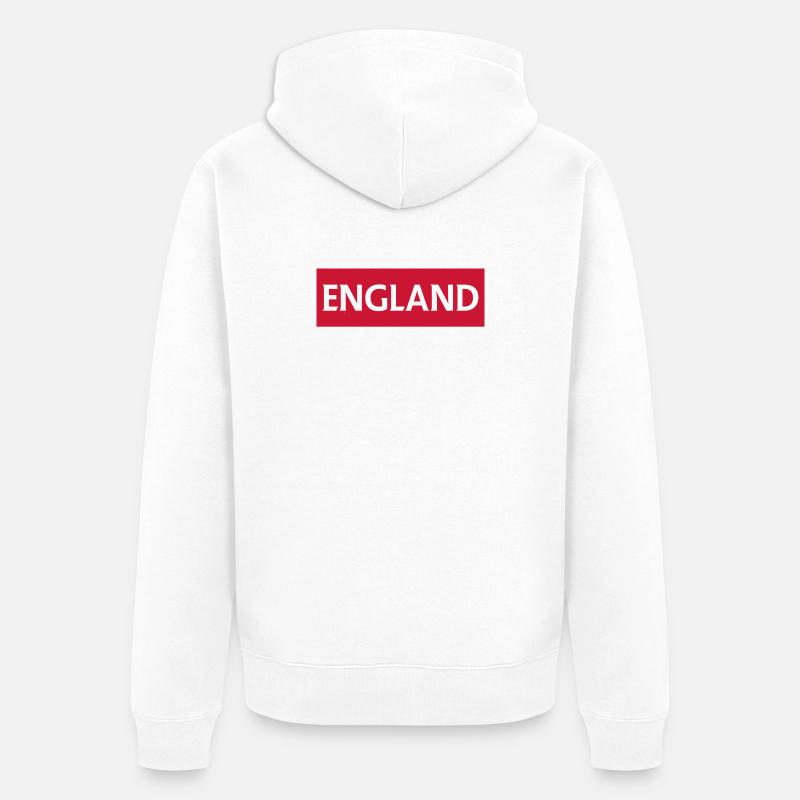 Conception de l’emblème anglais de Nottingham - Veste à capuche bio Premium Unisexe - blanc