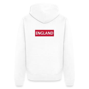 Horizon de la ville de Portsmouth en naturel - Veste à capuche bio Premium Unisexe - blanc - Dos - Thijin (182cm)