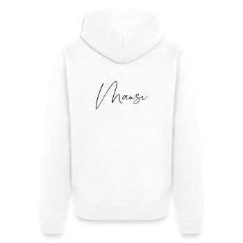 Mausi / Handwriting Design - Unisex Premium Organic Zip Hoodie - white - Back - Thijin (182cm)