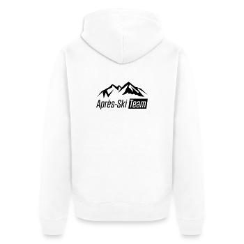 Apres Ski Team - Unisex Premium Bio Zip Hoodie - Weiß - Hinten - Thijin (182cm)