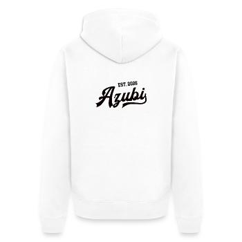 Apprentice 2026 Apprentice Start Start Training Apprenticeship - Unisex Premium Organic Zip Hoodie - white - Back - Thijin (182cm)