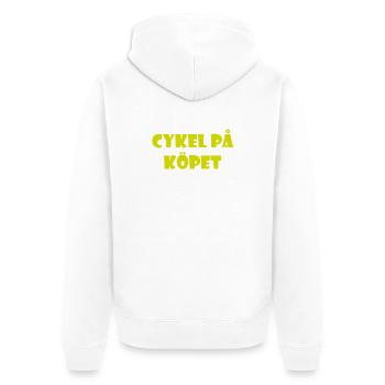Talking Duva – Gothenburg humor - Unisex Premium Organic Zip Hoodie - white - Back - Thijin (182cm)