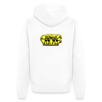 Bière du groupe d’amis du marié - Veste à capuche bio Premium Unisexe - blanc - Dos - Thijin (182cm)