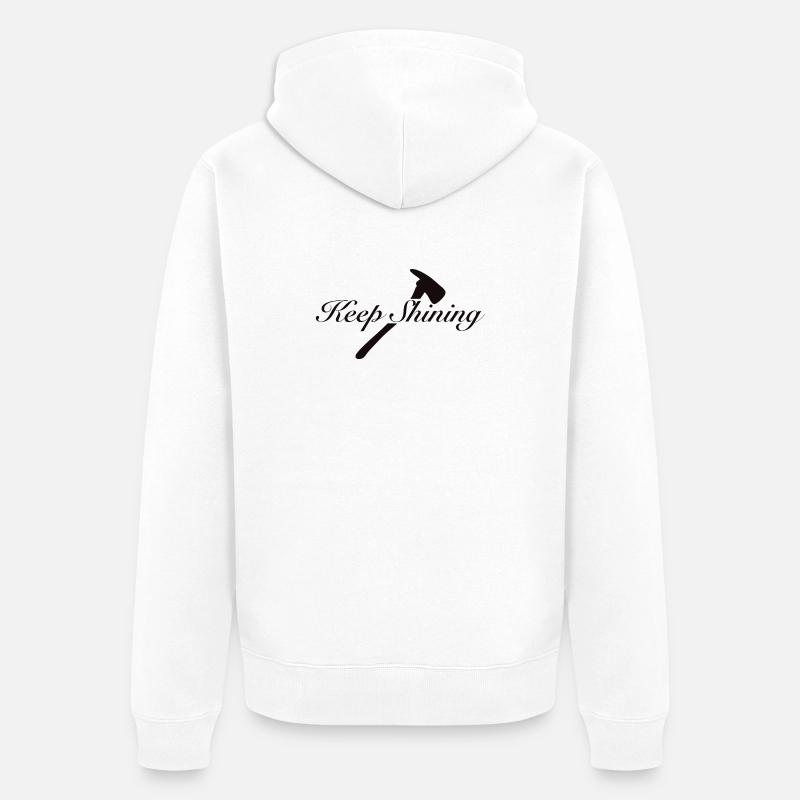 Continue de briller - Veste à capuche bio Premium Unisexe - blanc