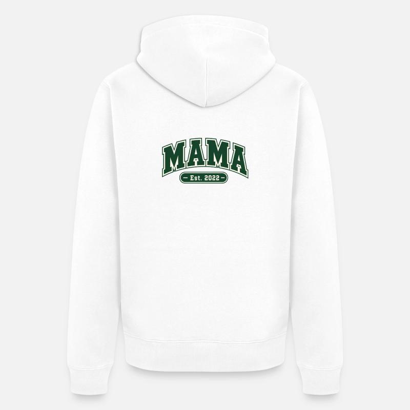 Mama Est 2022 - Collegiate - Veste à capuche bio Premium Unisexe - blanc