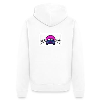 Desert Highway Car Logo - Unisex Premium Organic Zip Hoodie - white - Back - Thijin (182cm)