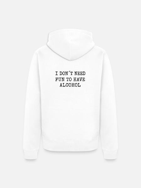 Funny Alcohol Pun - Unisex Premium Bio Zip Hoodie - Weiß