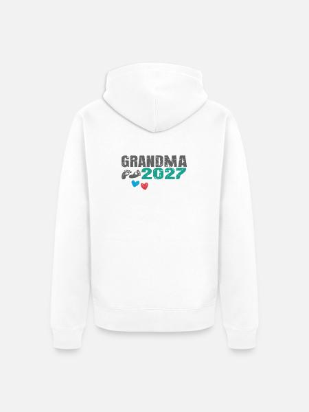 Grandma 2027 - Unisex Premium Bio Zip Hoodie - Weiß