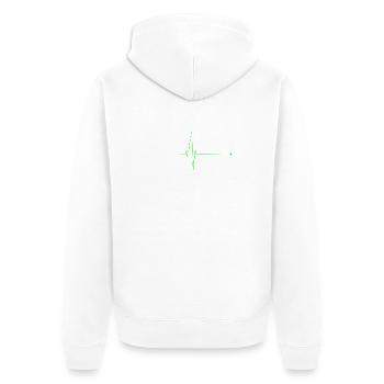 electrocardiogram - Unisex Premium Organic Zip Hoodie - white - Back - Thijin (182cm)