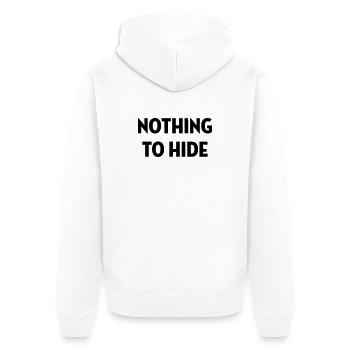 revolution / paix / peuple / voyage / écolo / - Veste à capuche bio Premium Unisexe - blanc - Dos - Thijin (182cm)