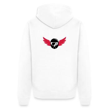 Go-Kart / Karting / Kart / Fahrer - Unisex Premium Bio Zip Hoodie - Weiß - Hinten - Thijin (182cm)