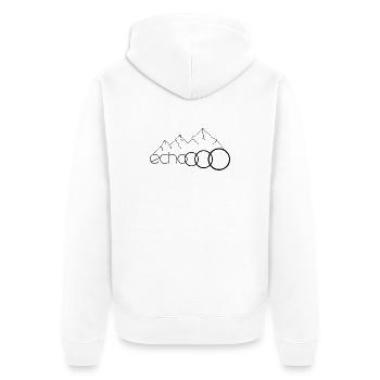 echoooo - Veste à capuche bio Premium Unisexe - blanc - Dos - Thijin (182cm)