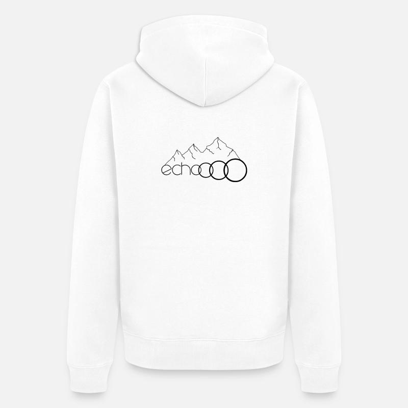echoooo - Veste à capuche bio Premium Unisexe - blanc