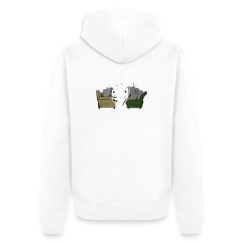 Television - Unisex Premium Organic Zip Hoodie - white - Back - Thijin (182cm)