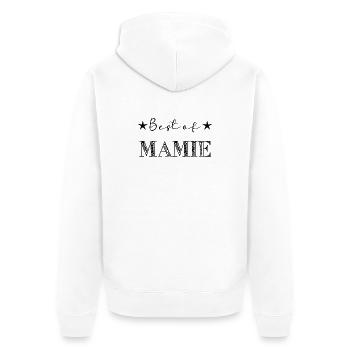 MAMAN. FÊTE DES MÈRES. MAMIE. BONNE FÊTE MAMAN - Veste à capuche bio Premium Unisexe - blanc - Dos - Thijin (182cm)