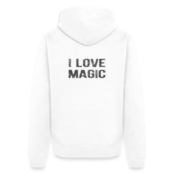 I Love Magic: The Art of Conscious Creation - Unisex Premium Organic Zip Hoodie - white - Back - Thijin (182cm)