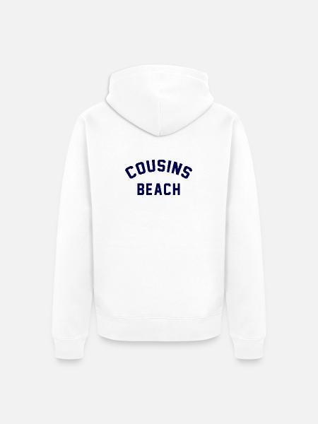 Cousins Beach – College Style - Unisex Premium Organic Zip Hoodie - white
