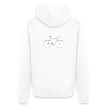 Aero Road Bike Line Cycliste Élégant - Veste à capuche bio Premium Unisexe - blanc - Dos - Thijin (182cm)