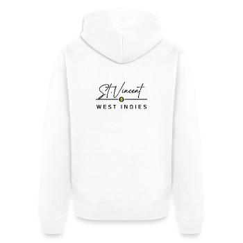 Saint-Vincent-et-Grenadines - Antilles - Caraïbes - Veste à capuche bio Premium Unisexe - blanc - Dos - Thijin (182cm)