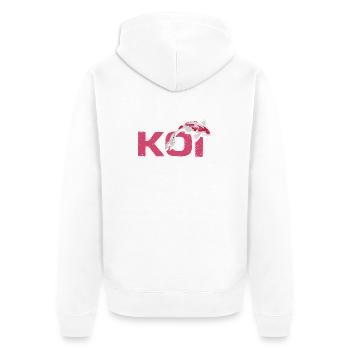Don't Be So Koi Funny Fish Pond Wordplay Humor - Unisex Premium Organic Zip Hoodie - white - Back - Thijin (182cm)